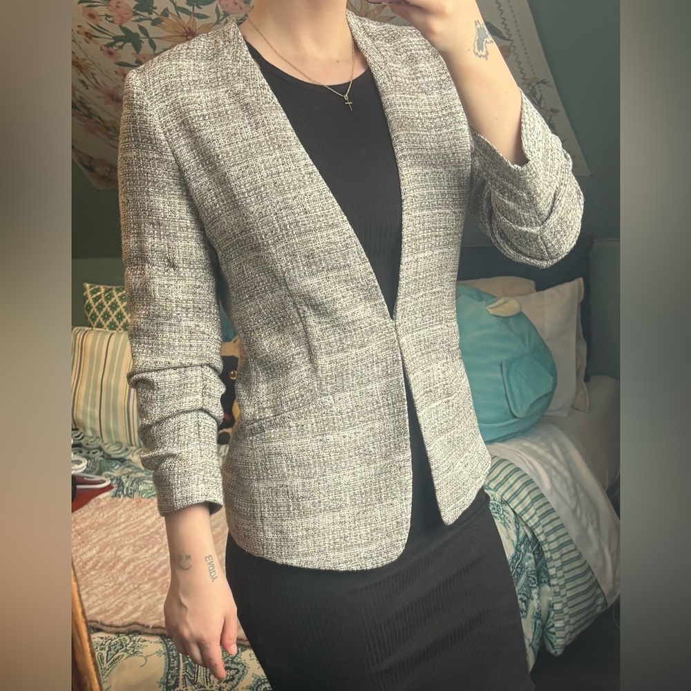 Women's Gray Tweed Jacket